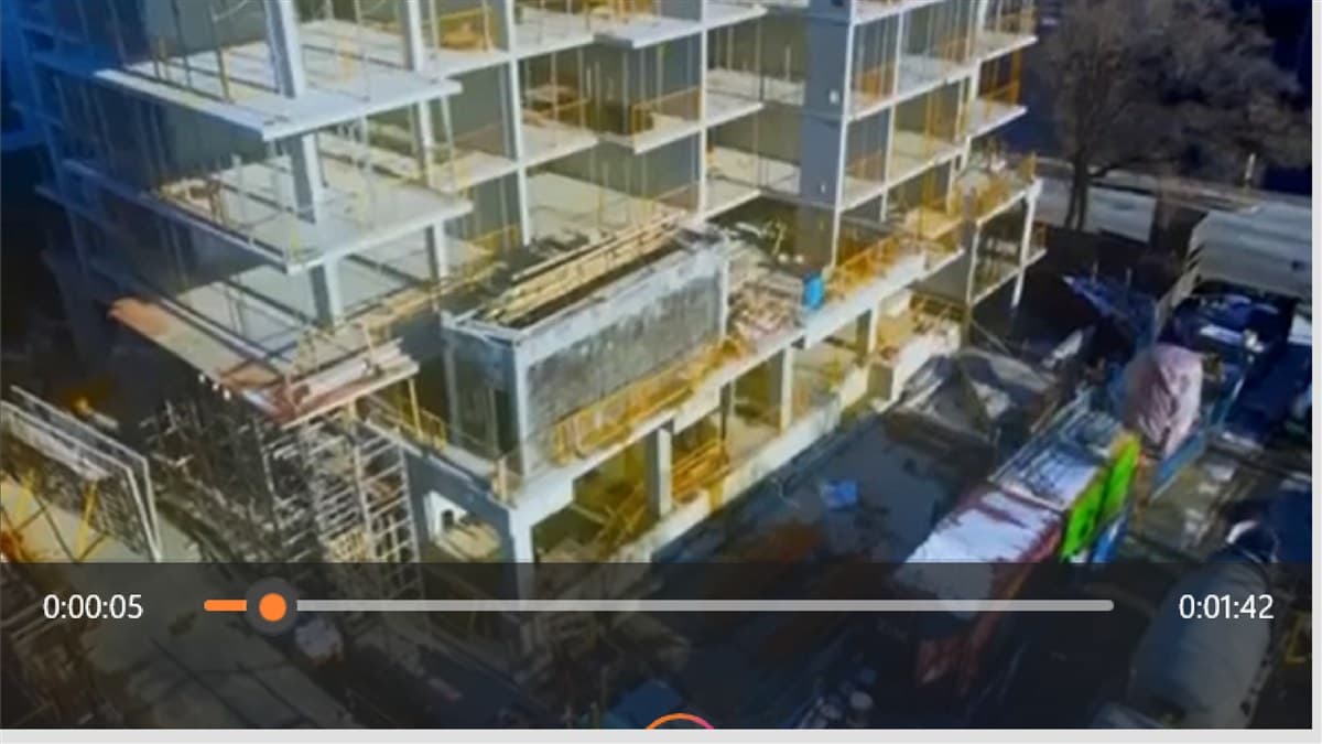 Concrete forming work on a multi-level construction structure