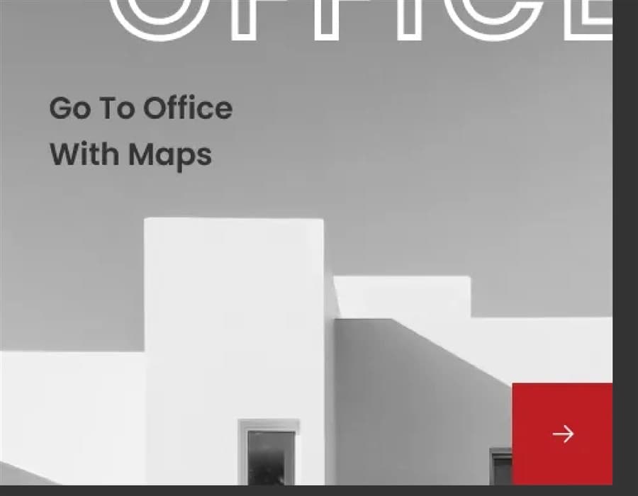Grayscale map style view of the main office area